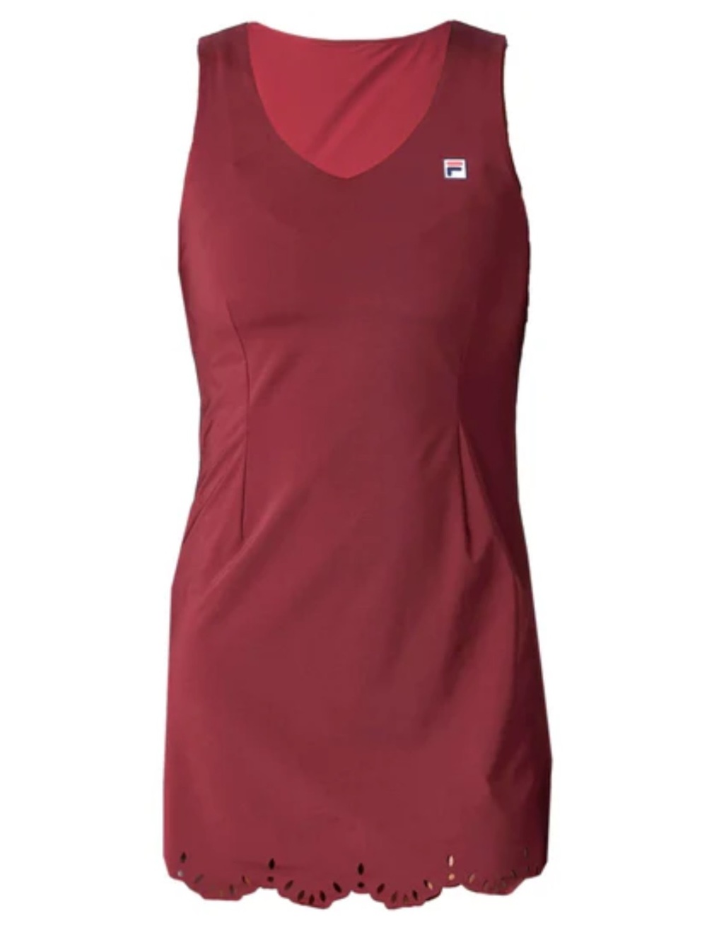 FILA Women's Lasercut Dress With Built In Shorts Size Medium Burgundy BRAND NEW